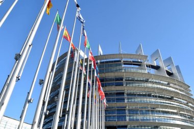 AB bayrakları dalga Birliği 08 sembolü olarak devletler.