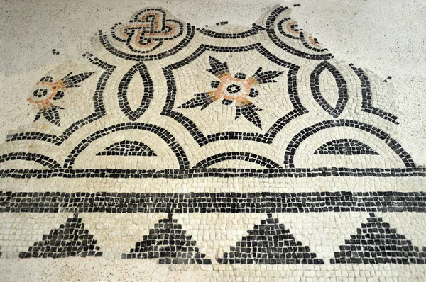 The remains of ancient mosaics found in Lombardy during several — Stock Photo, Image