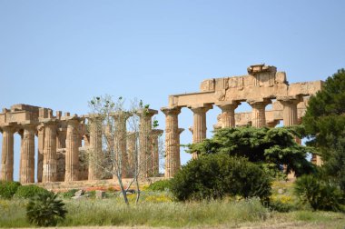 Agrigento 04 arkeolojik alanının panoramik görünümü