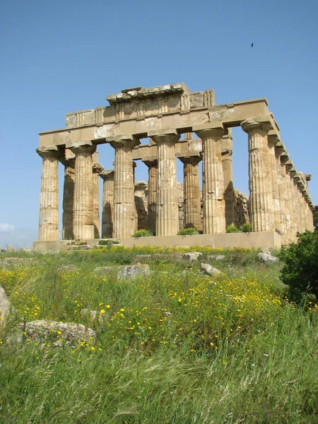 Sicilya Talya Bölgesindeki Agrigento Arkeolojik Alanına Antik Kalıntıları — Stok fotoğraf