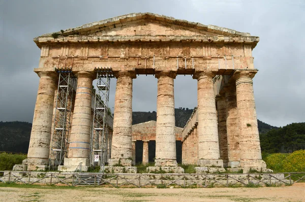 Las Ruinas Antiguas Zona Arqueológica Selinunte Sicilia Italia — Foto de Stock