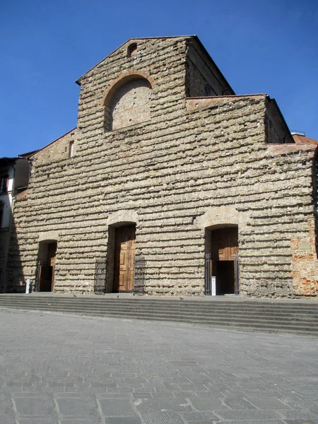 Zabytkowa Fasada Bazyliki San Lorenzo Florence Toskania Włochy — Zdjęcie stockowe