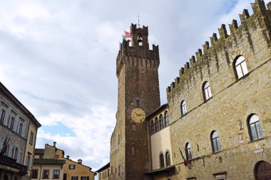 Görünüm Arezzo şehir - Tuscany - İtalya 0 Belediye Binası
