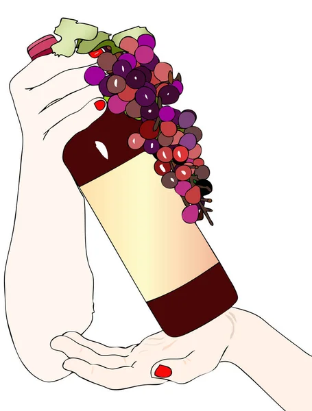 Бутылка хорошего красного вина — стоковое фото