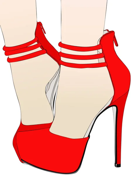 Hermosos zapatos femeninos de tacón alto — Foto de Stock
