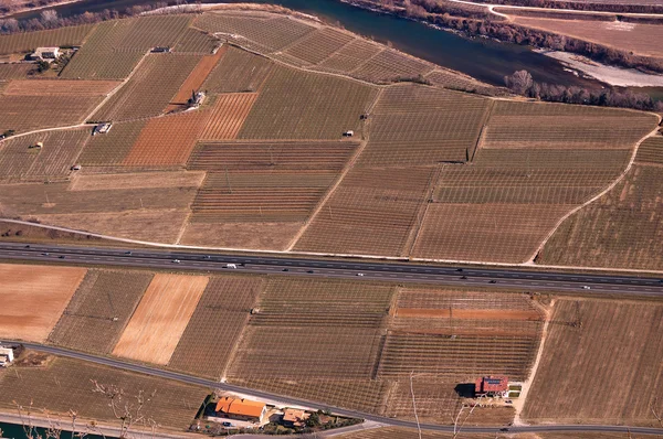 Veduta aerea della Valle dell'Adige - Italia — Foto Stock