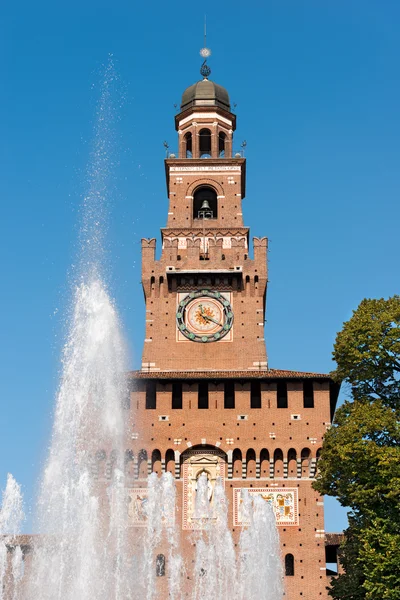 Sforza-slottet i Milano Italien - Castello Sforzesco — Stockfoto