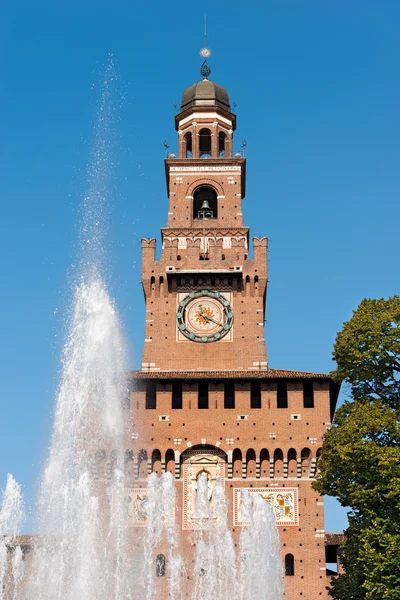 Castelo de Sforza em Milão Itália - Castello Sforzesco — Fotografia de Stock