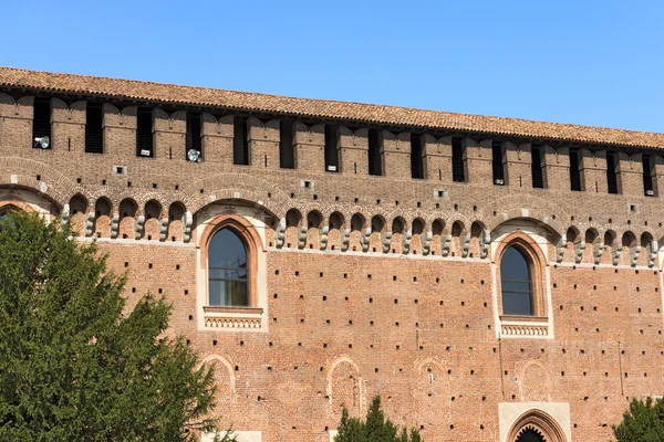 Castelo de Sforza em Milão Itália - Castello Sforzesco — Fotografia de Stock