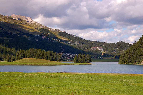 Lake Champfer - Engadine Switzerland — Stock Photo, Image