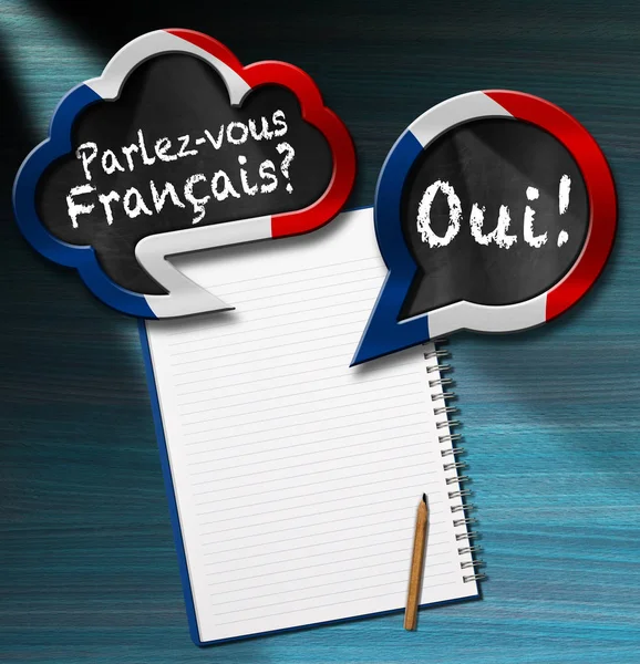 Parlez-vous Francais - Speech Bubbles — Stock Photo, Image