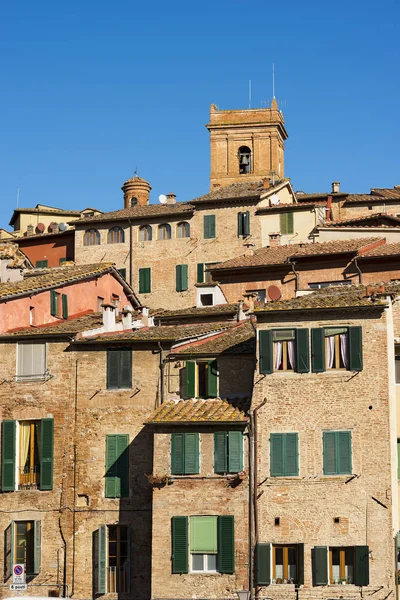 Siena Toscana Italia - Casas antiguas — Foto de Stock