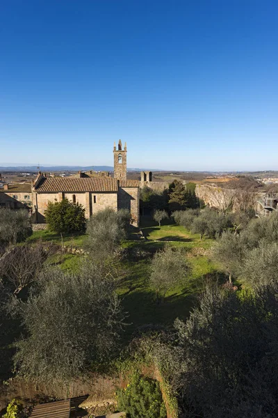 Monteriggioni Köyü - Siena Toscana İtalya — Stok fotoğraf