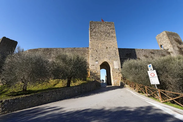 Monteriggioni müstahkem şehir - Toskana İtalya — Stok fotoğraf