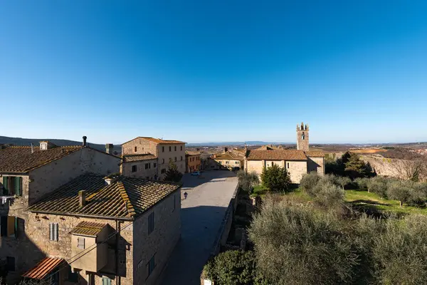 Monteriggioni Köyü - Siena Toscana İtalya — Stok fotoğraf