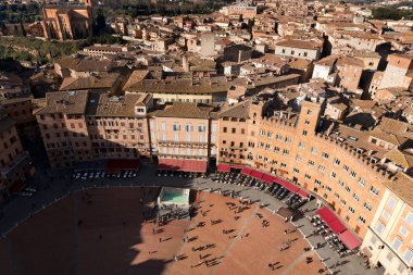 Siena - Toskana İtalya havadan görünümü