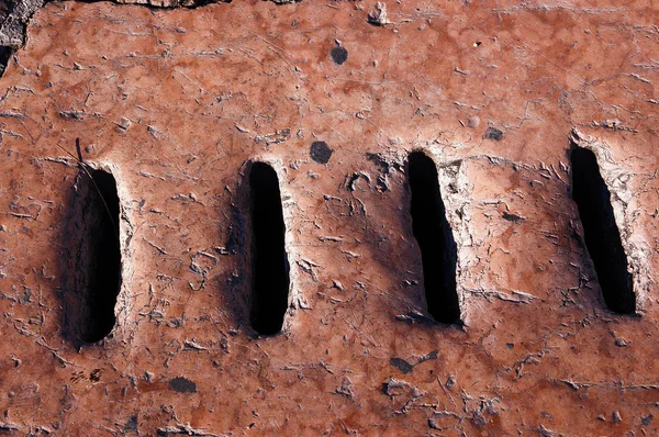 Water Drain in Red Marble - Italy — Stock Photo, Image