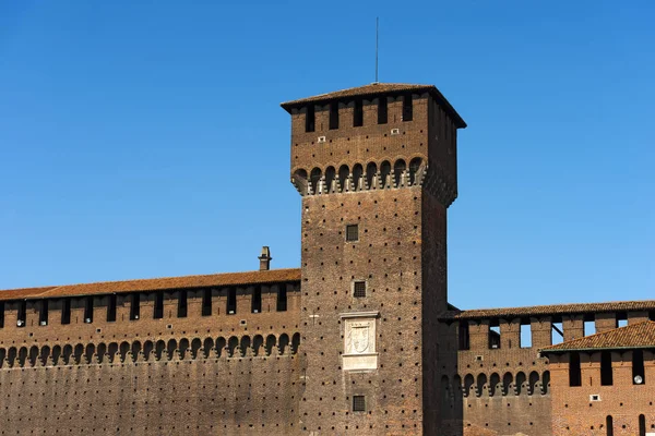 Castelo de Sforza em Milão Itália - Castello Sforzesco — Fotografia de Stock
