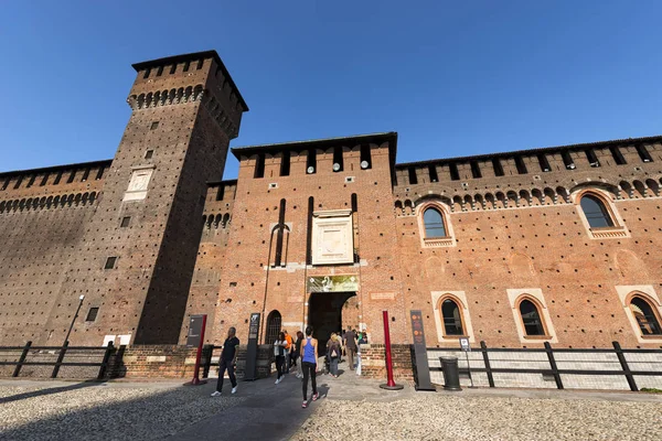 Sforza kasteel in Milaan Italië - Castello Sforzesco — Stockfoto