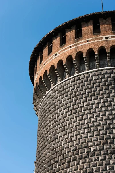 Sforza-slottet i Milano Italien - Castello Sforzesco — Stockfoto
