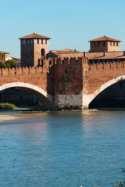 Castelvecchio híd - Verona, Olaszország — Stock Fotó