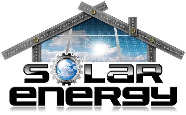 Energia solare - Sovrano nella forma della casa — Foto Stock