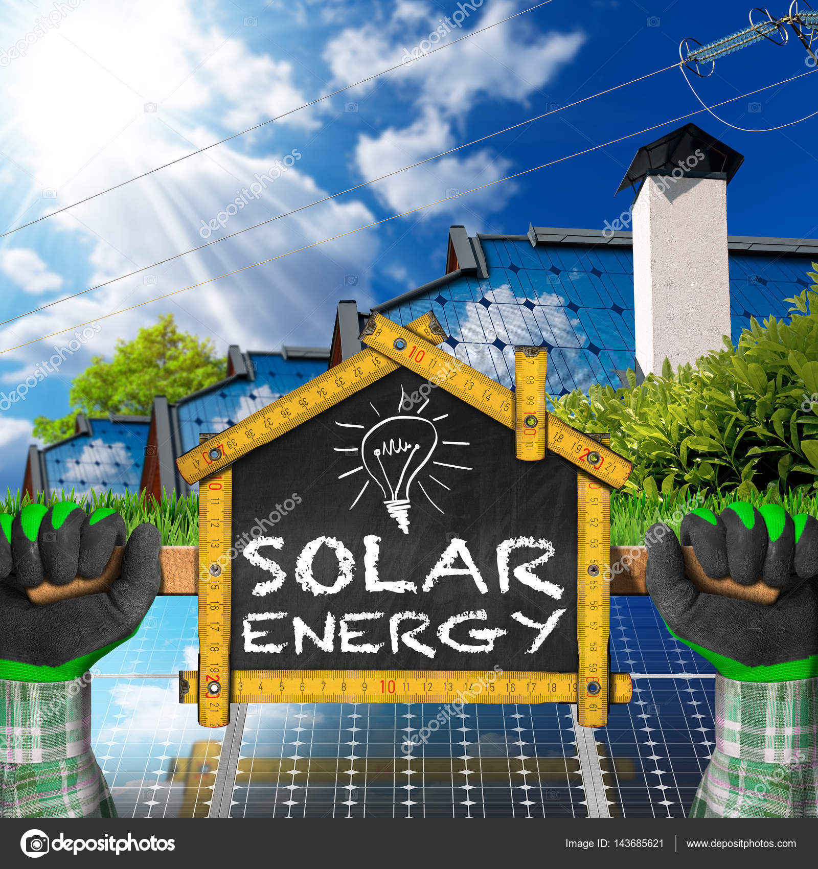 Progetto di casa ecologica energia solare — foto stock © catalby ... Progetto casa ecologica