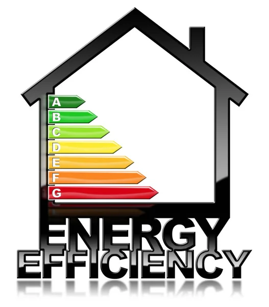 에너지 효율-집의 형태로 상징 — 스톡 사진