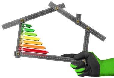 Enerji verimliliği - cetvel ev şeklinde