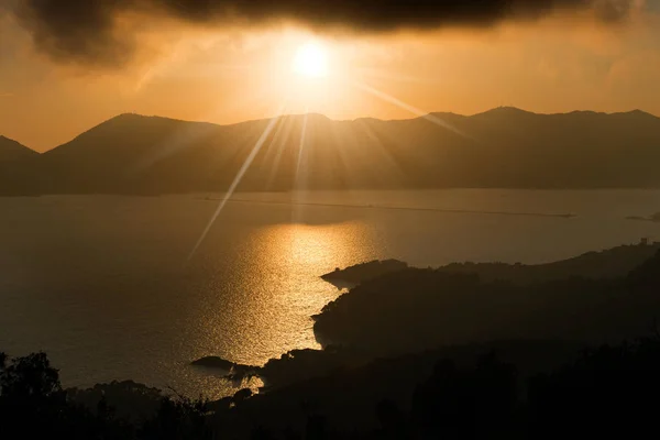 Körfez la Spezia gün batımında — Stok fotoğraf