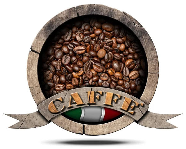 Olasz kávé szimbólum - Caffe Italiano — Stock Fotó