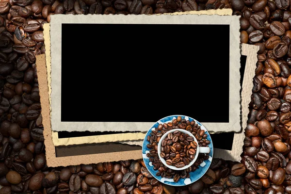 Leere Fotorahmen für ein Kaffeehaus — Stockfoto