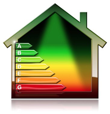 Enerji verimliliği - ev şeklinde sembolü