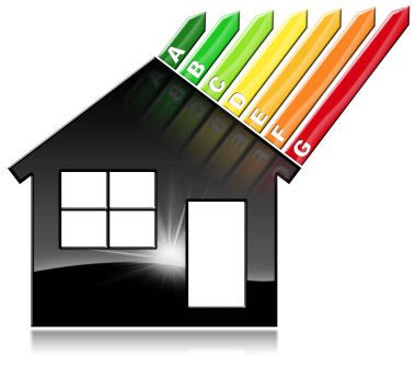 Enerji verimliliği - ev şeklinde sembolü