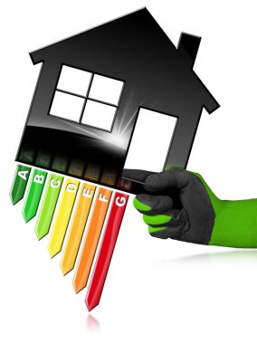 Enerji verimliliği - ev şeklinde sembolü