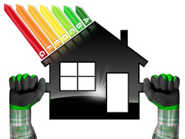 Enerji verimliliği - ev şeklinde sembolü