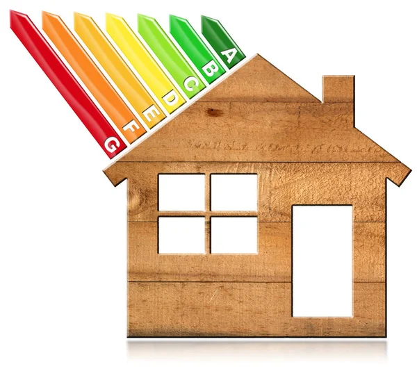 Eficiencia energética - Casa de madera —  Fotos de Stock