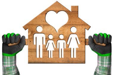 Aile ve kalp modeli ev