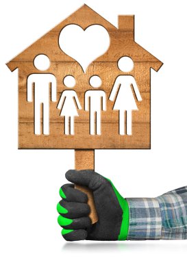 Aile ve kalp modeli ev