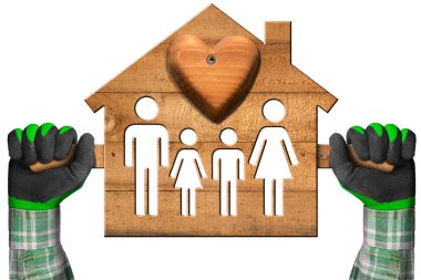 Aile ve kalp modeli ev