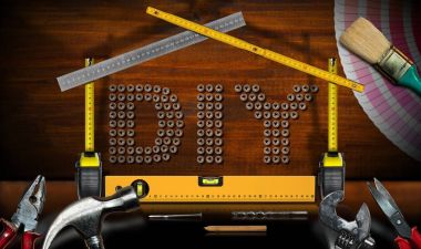 DIY sembolü - iş araçları ve Model evi