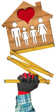 Aile ve kalp modeli ev