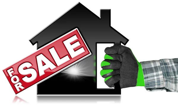 Symbol modelu Dom na sprzedaż — Zdjęcie stockowe