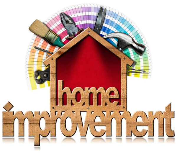 Home Improvement Symbol with Work Tools — Stock Photo, Image