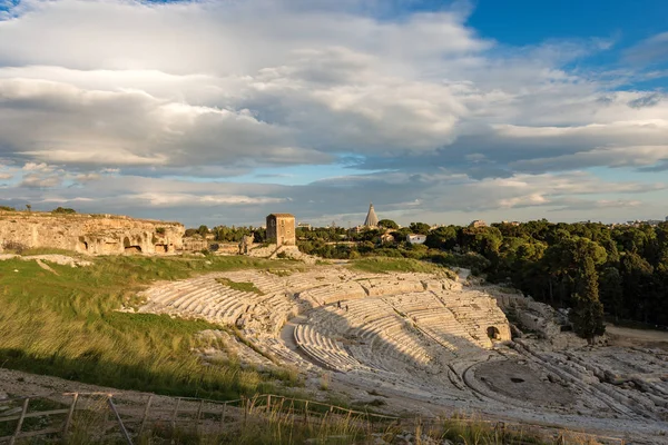 Teatro Romano Grego em Siracusa - Sicília Itália — Fotografia de Stock