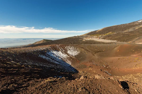 Silvestri kráterek - Etna vulkán - Szicília-Olaszország — Stock Fotó