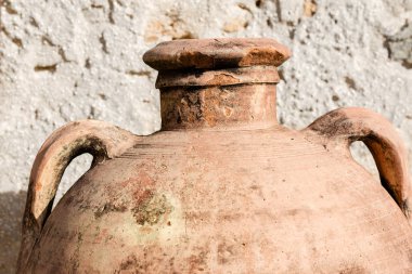 Eski pişmiş toprak Amphora - Marzamemi Sicilya İtalya