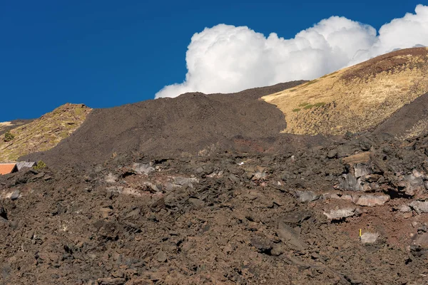 Hardened Lava Flow - Etna Volcano Sicily Italy — Stock Photo, Image