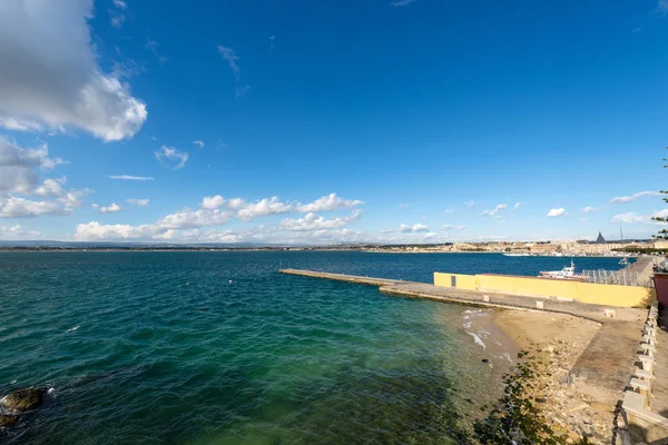 Middelhavet - Ortygi Siracusa Italia – stockfoto