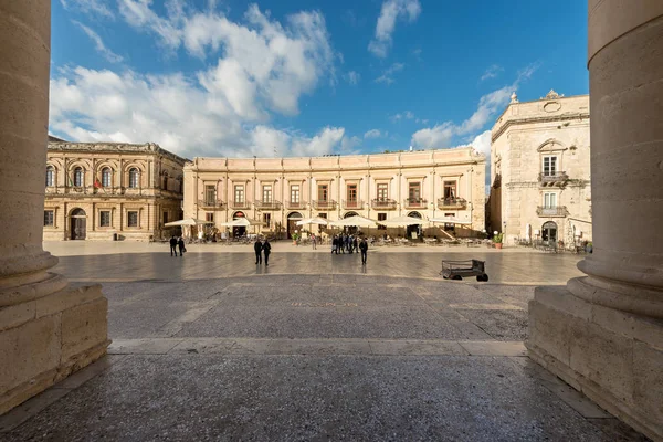 Piazza Duomo - Ortigia Siracusa Sicilia Italia — Foto Stock